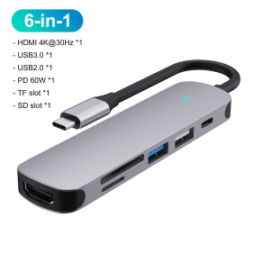 Разветвитель SIKAI Type-C (6 в 1)