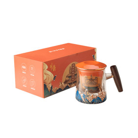 Стеклянная кружка для чая с керамическим фильтром Pinztea Glass Tea 440mL