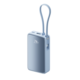 Портативный аккумулятор Xiaomi Cable Screen Power Bank 10000 45W (синий)