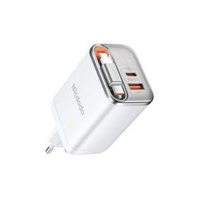Зарядное устройство Mcdodo 67W GaN Charger with Built-in Retractable Cable EU (белый)