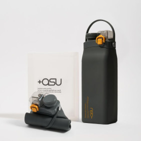 Складная бутылка для воды asu 600ml (чёрный)