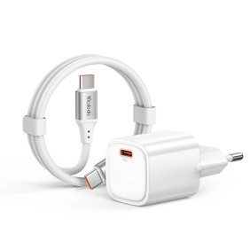 Адаптер Mcdodo Nano 20W PD Charger with USB-C / USB-C Cable (белый)