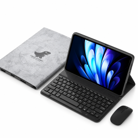 Чехол-клавиатура + мышь + стилус для Xiaomi Redmi Pad 2 (серый)