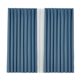 Шторы 8H Japanese-style Blackout Curtains (синий)
